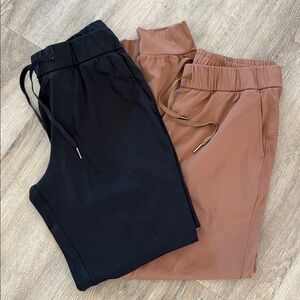 Two Black and Brown Jogger Pants